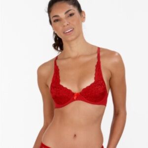 Ruby Lace Pushup Bra Sz 38AA! NWT